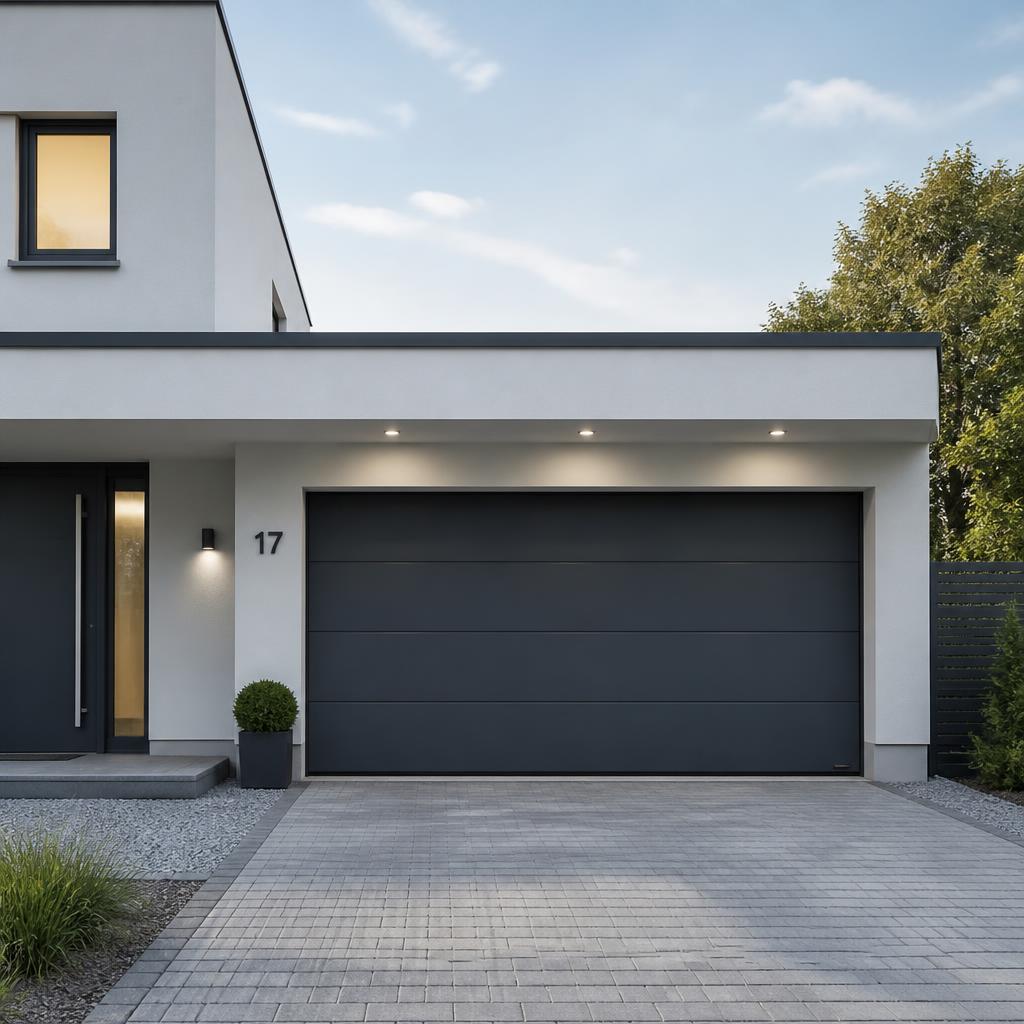 Garage mit neuem Sektionaltor